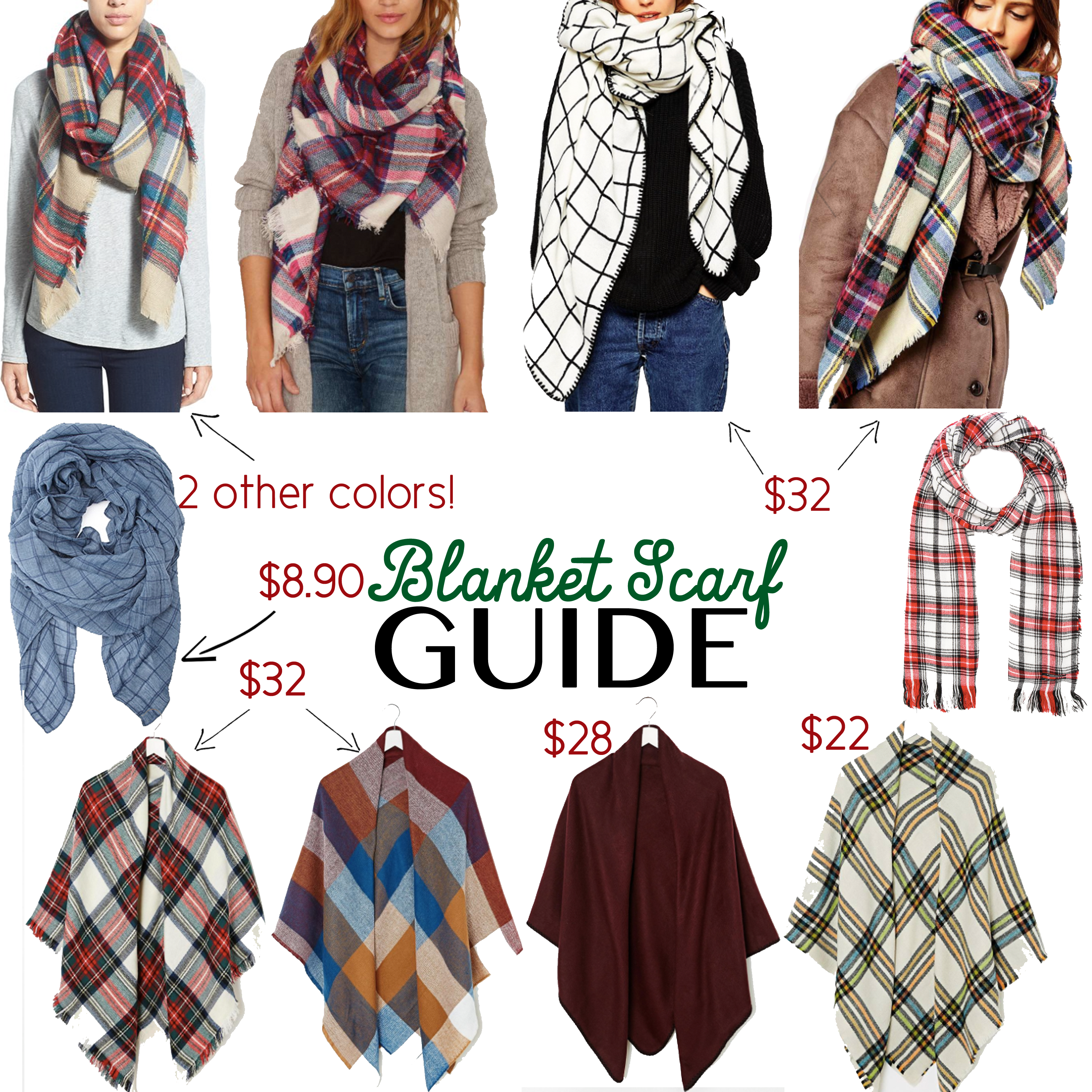 how to tie a rectangle blanket scarf