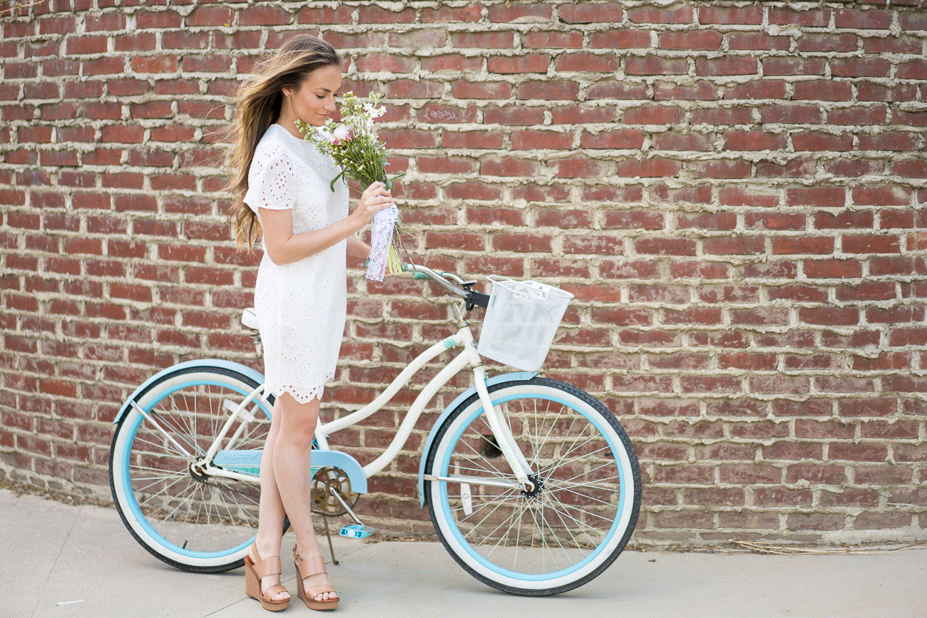 zara eyelet lace embroidered dress, tory burch lexington wedge angela lanter hello gorgeous