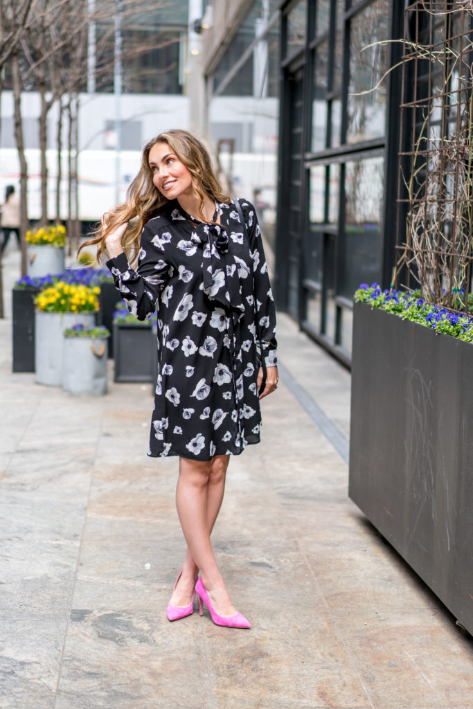 Tied-Neck Floral in NYC - Hello Gorgeous, by Angela Lanter
