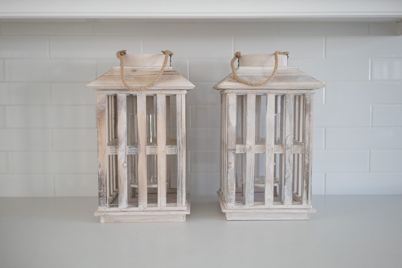 homegoods wayfair distressed wood lanterns white washed angela lanter hello gorgeous