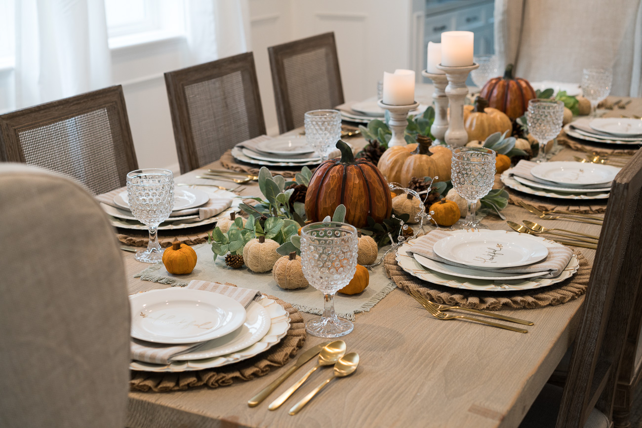 Dining Room Reveal & Thanksgiving Tablescape Angela Lanter Hello Gorgeous