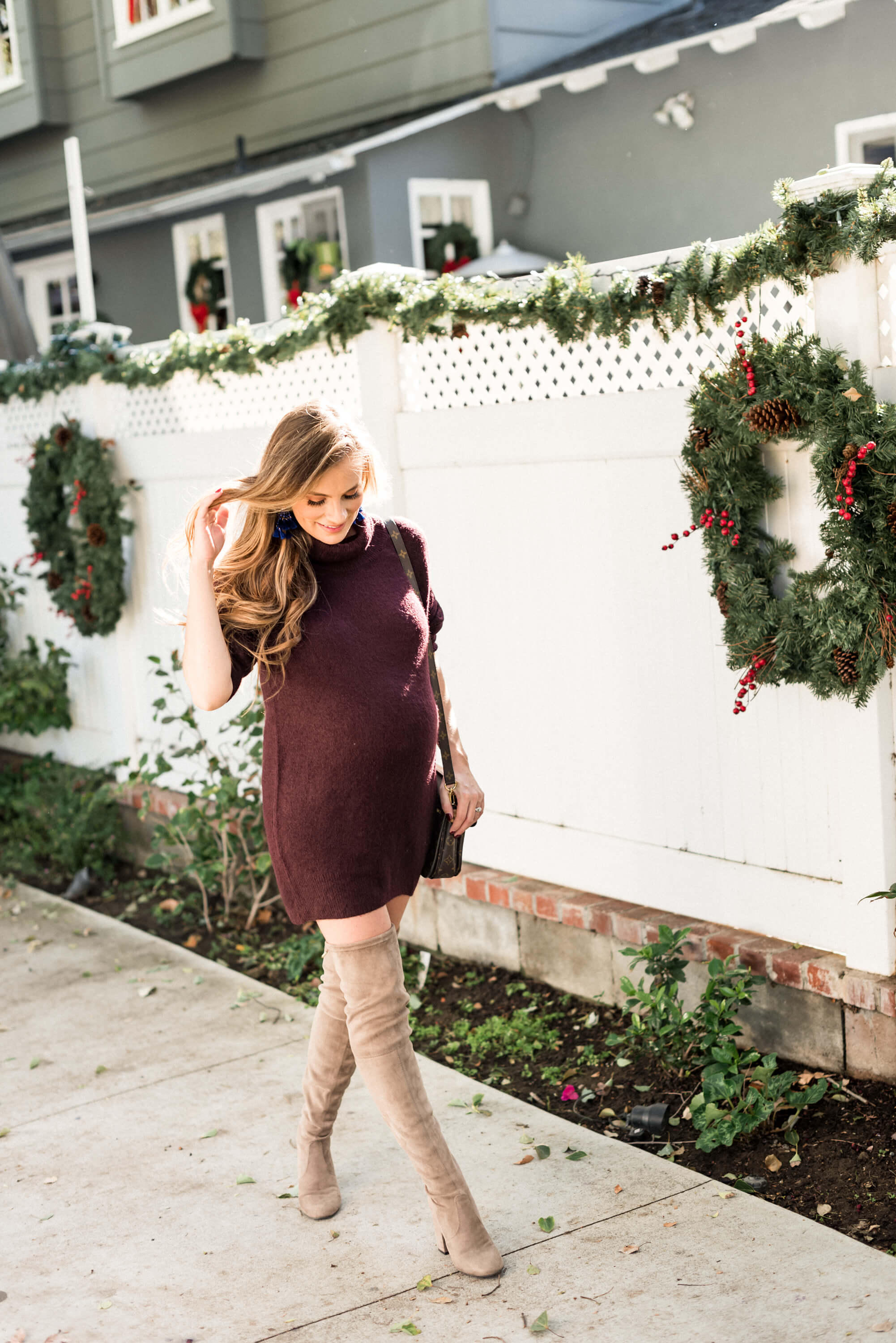 Maternity Sweater Dress Angela lanter hello gorgeous