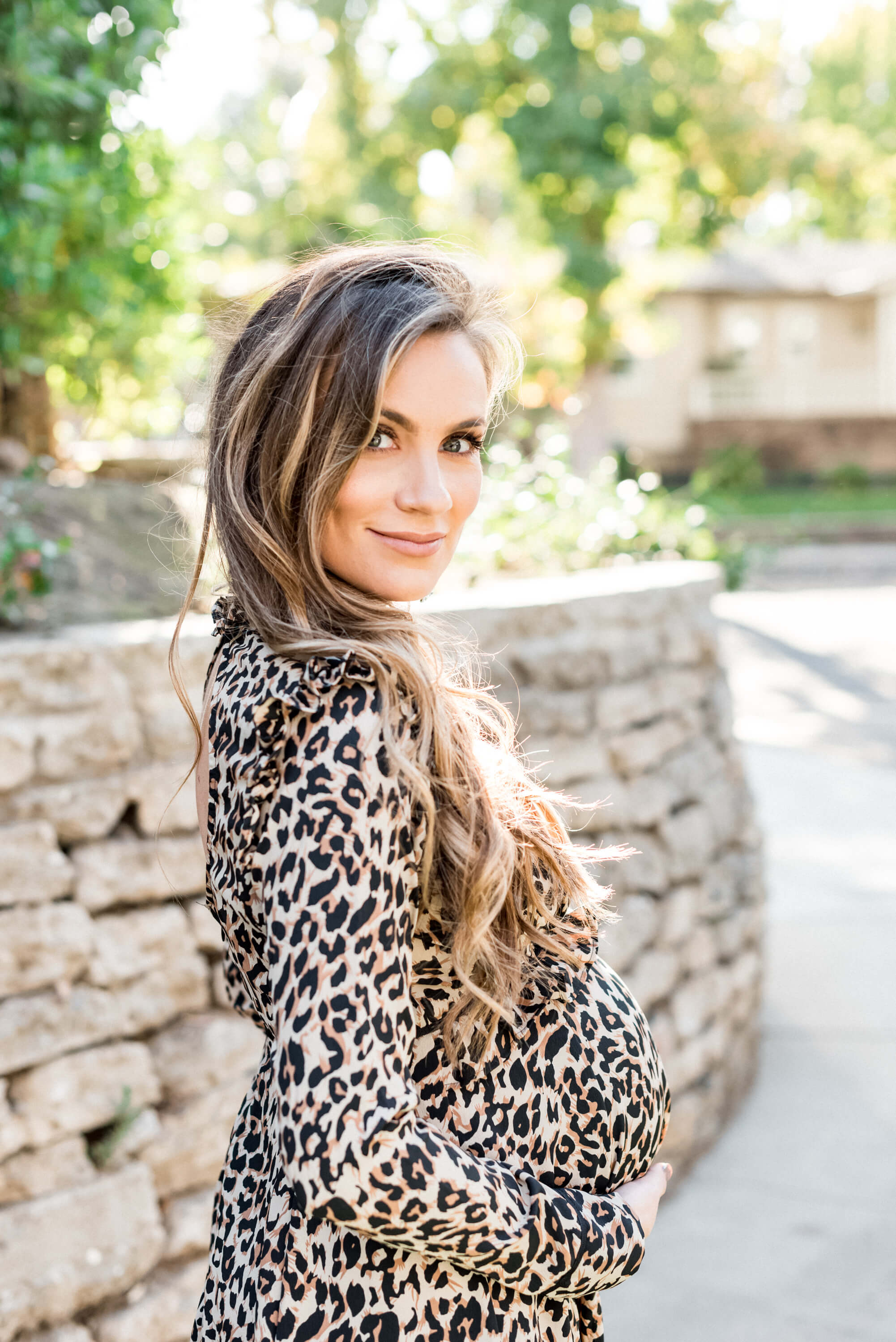 angela Lanter Hello Gorgeous maternity style leopard print dress ASOS 