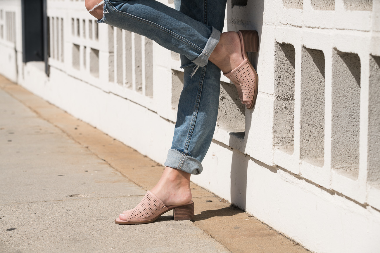 Angela Lanter Hello Gorgeous Koolaburra pink mules sandals