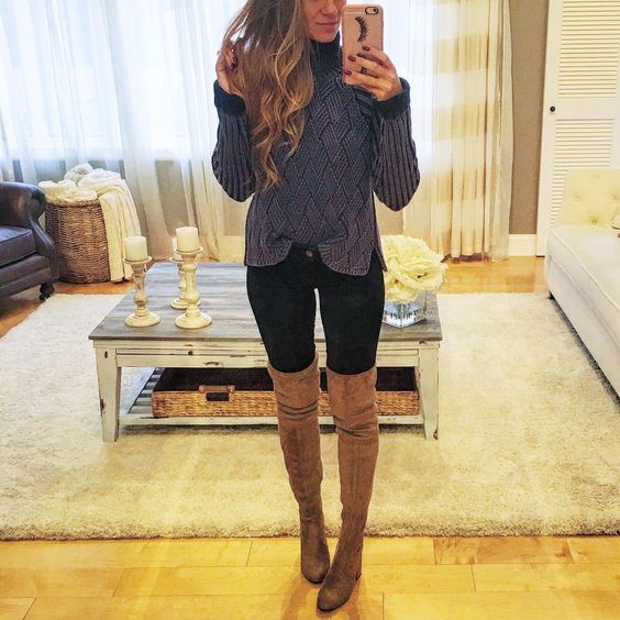 20 Over-The-Knee Boot Outfits To Copy For Fall - Hello Gorgeous, by ...