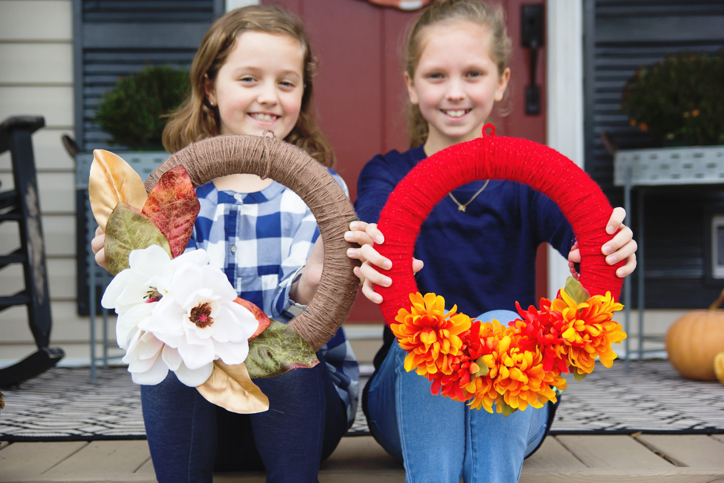 kid-friendly fall wreath