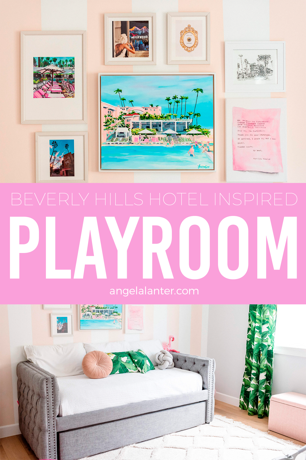 Our Beverly Hills Hotel Inspired Playroom Tour