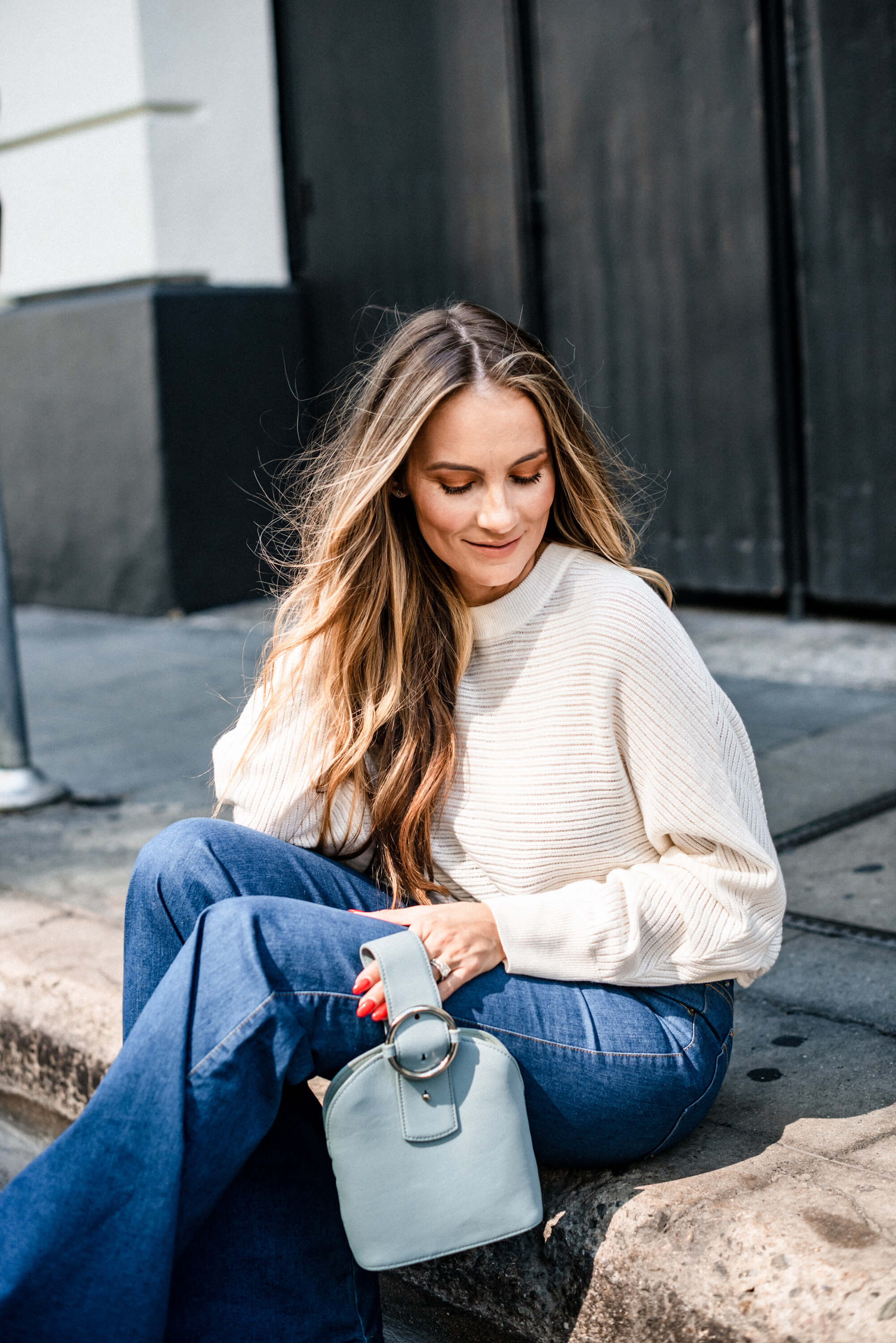 GTT: The (un)Reality of Social Media, Casual Flare Jeans Outfit for Fall -  Hello Gorgeous, by Angela Lanter