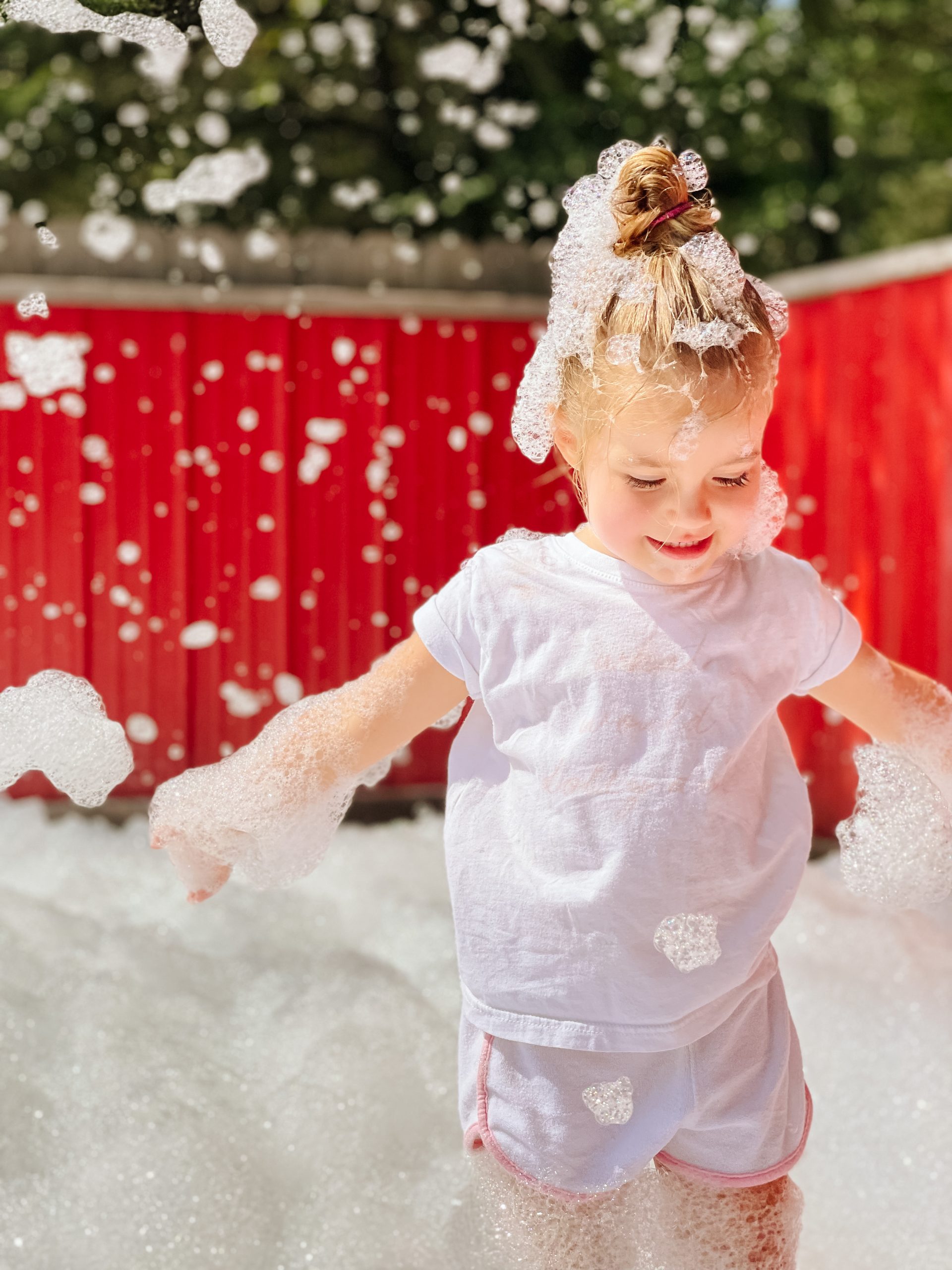 Lucky Ladd Farms bubble pit toddler MacKenlee angela lanter