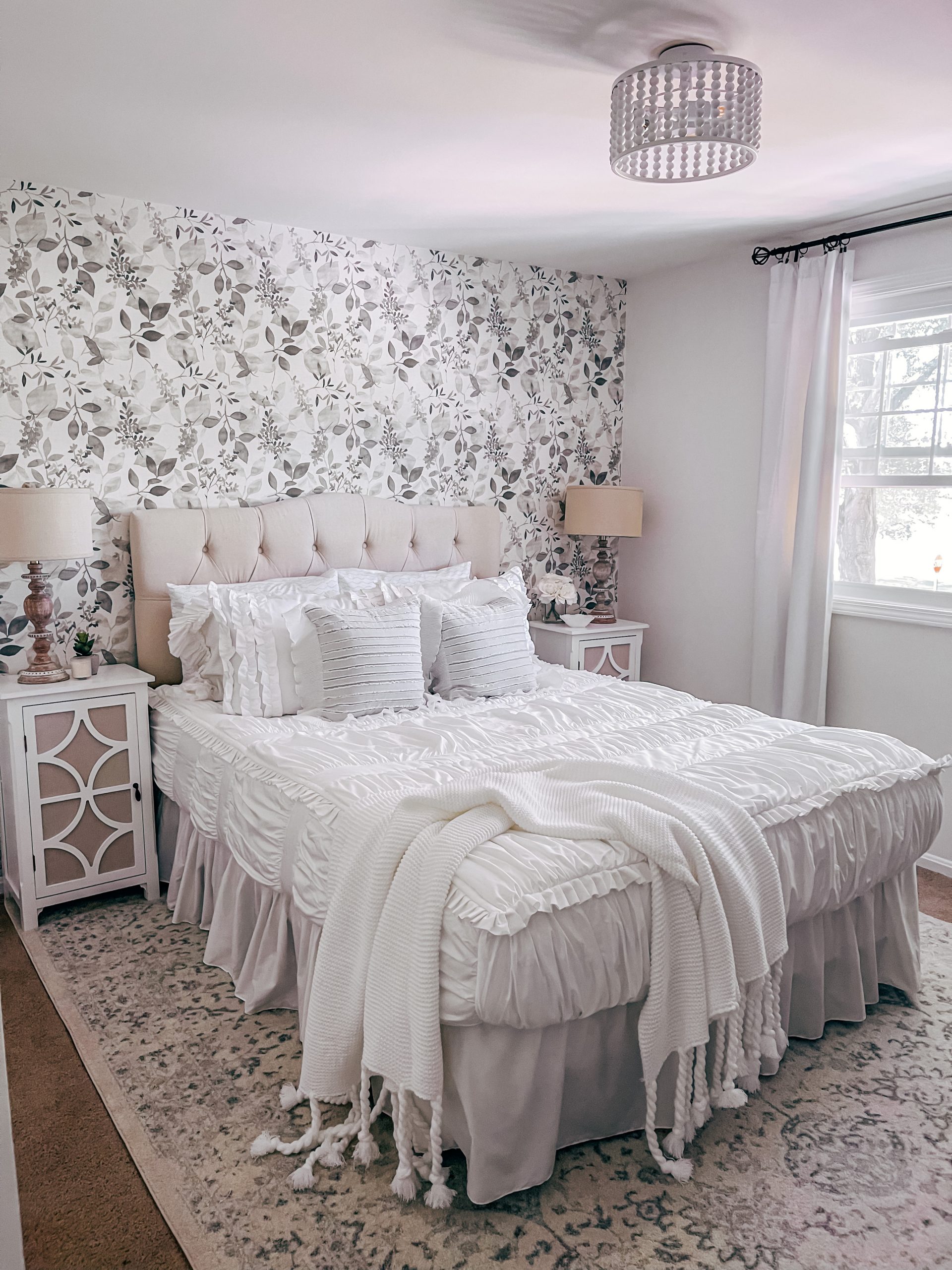 Guest Room Wallpaper by Nashville blogger Angela Lanter