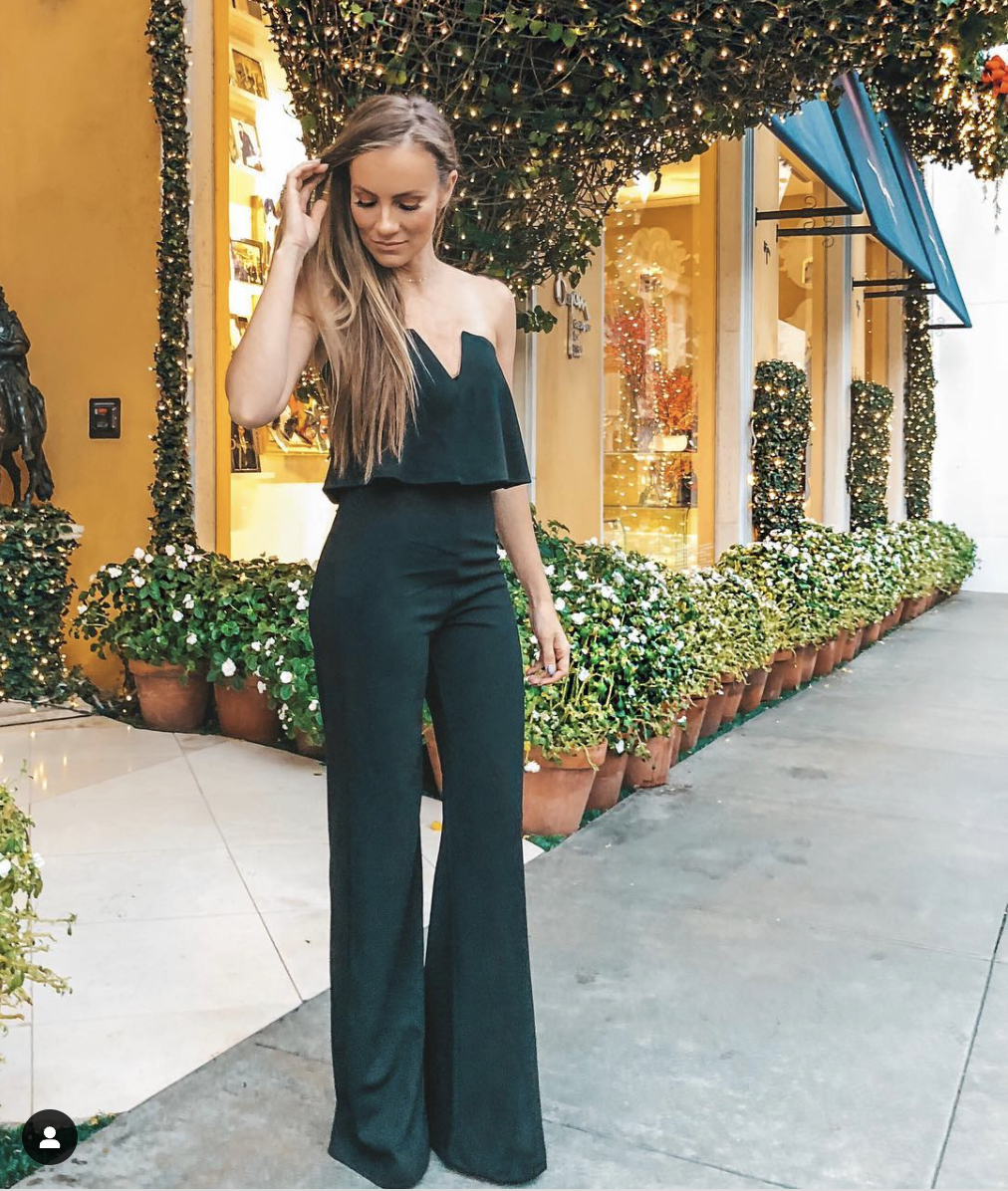Spring Date Night Outfits by Angela Lanter fashion blogger Lulu's black jumpsuit