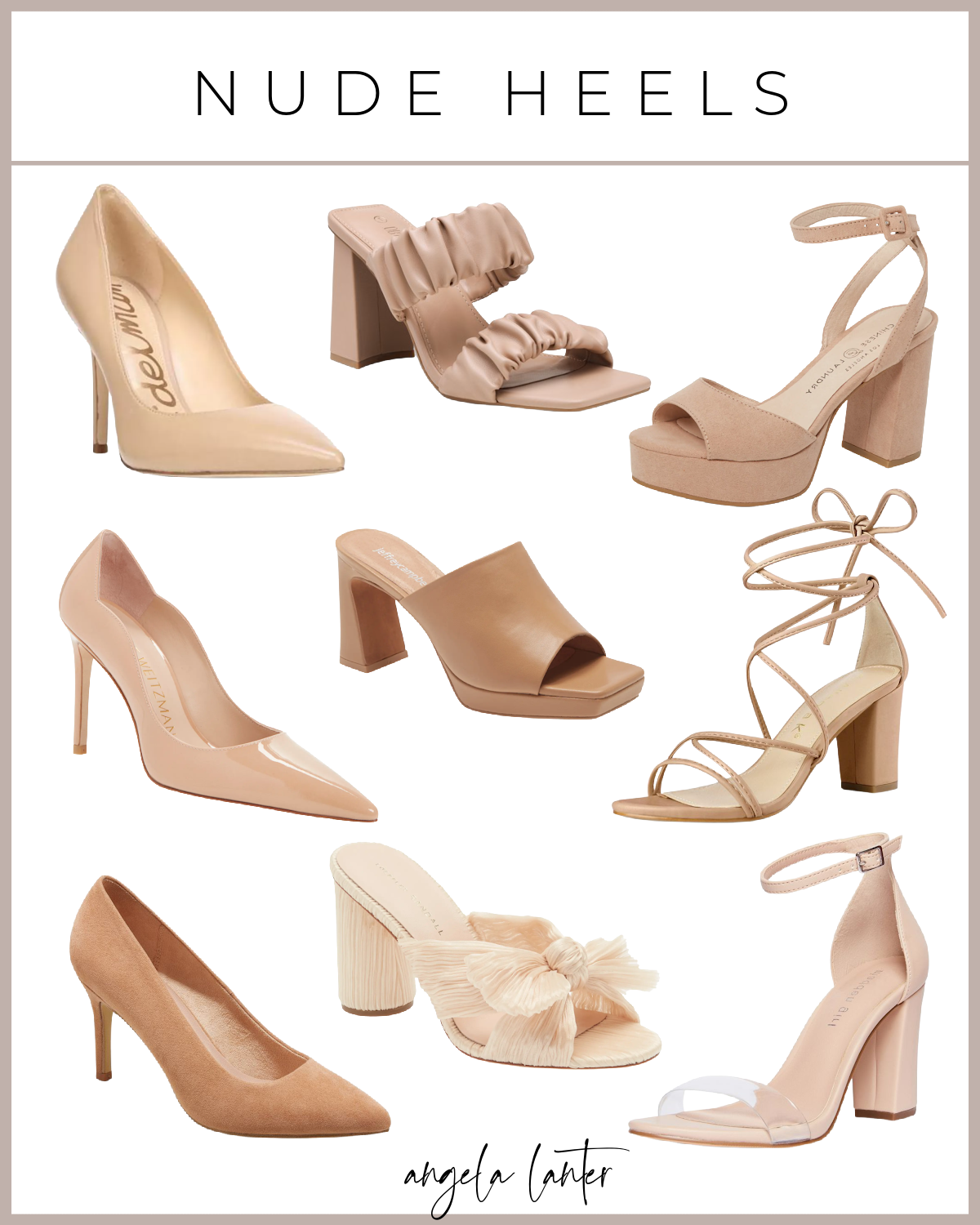 Nude sandal online pumps