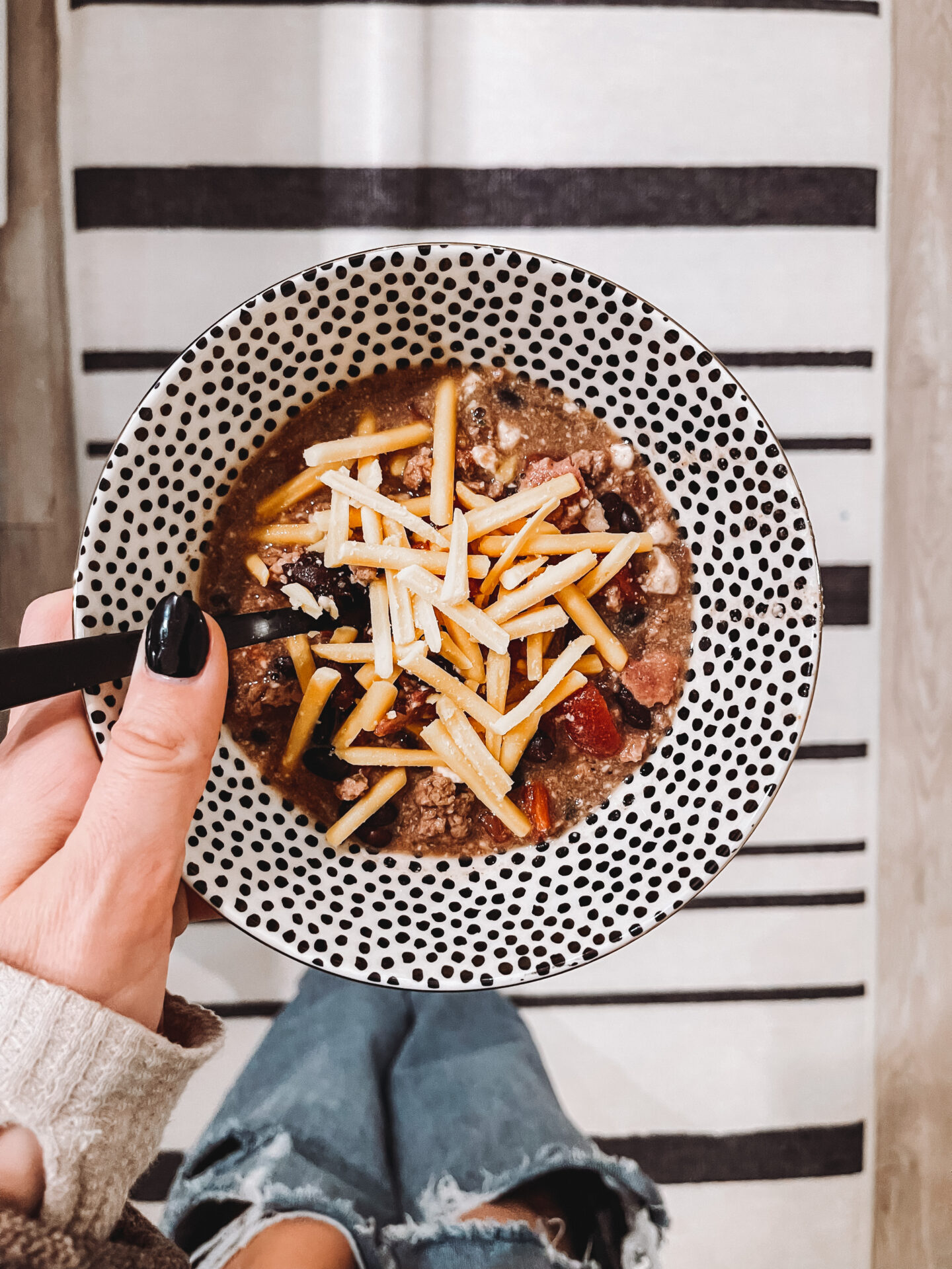 slow cooker turkey crack chili recipe by angela lanter lifestyle blogger