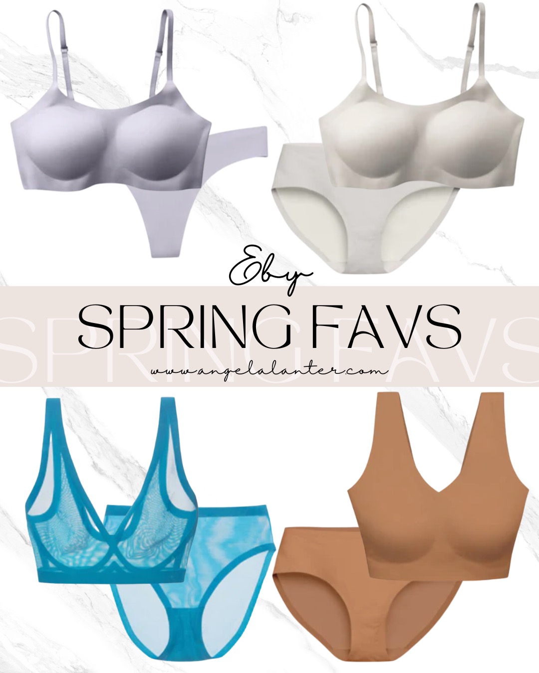 EBY seamless underwear, bras and bralettes. EBY Underwear review by fashion blogger Angela Lanter.