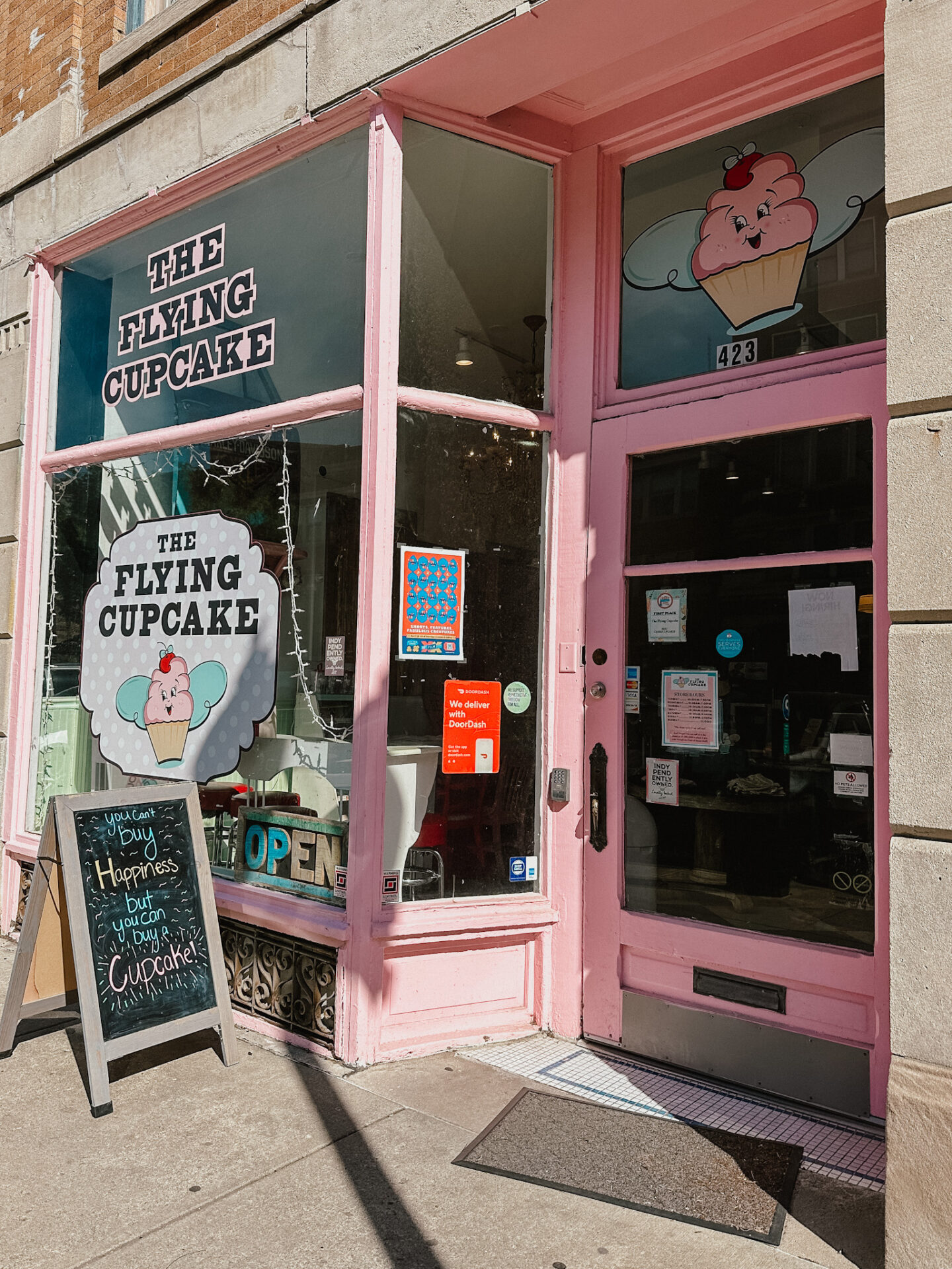The Flying Cupcake in downtown Indianapolis, IN by travel blogger Angela Lanter