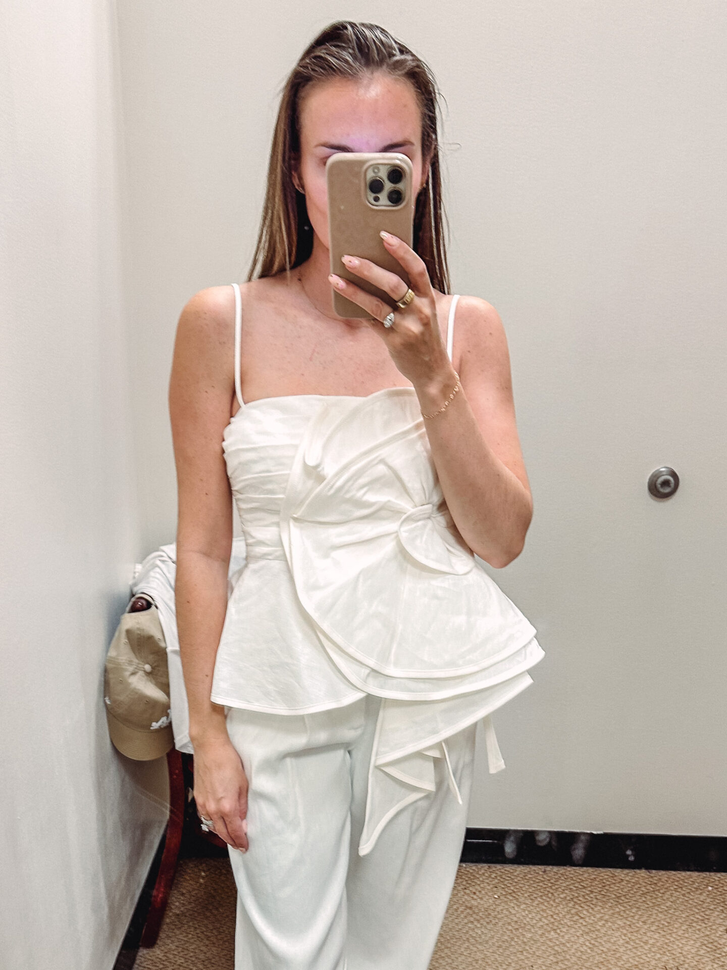 My Favorite Pieces From Dillard's Exclusive Brand: Antonio Melani X M.G. Style. Fashion blogger Angela Lanter wearing the x M.G. Style Alys Linen Blend Voluminous Flower Top