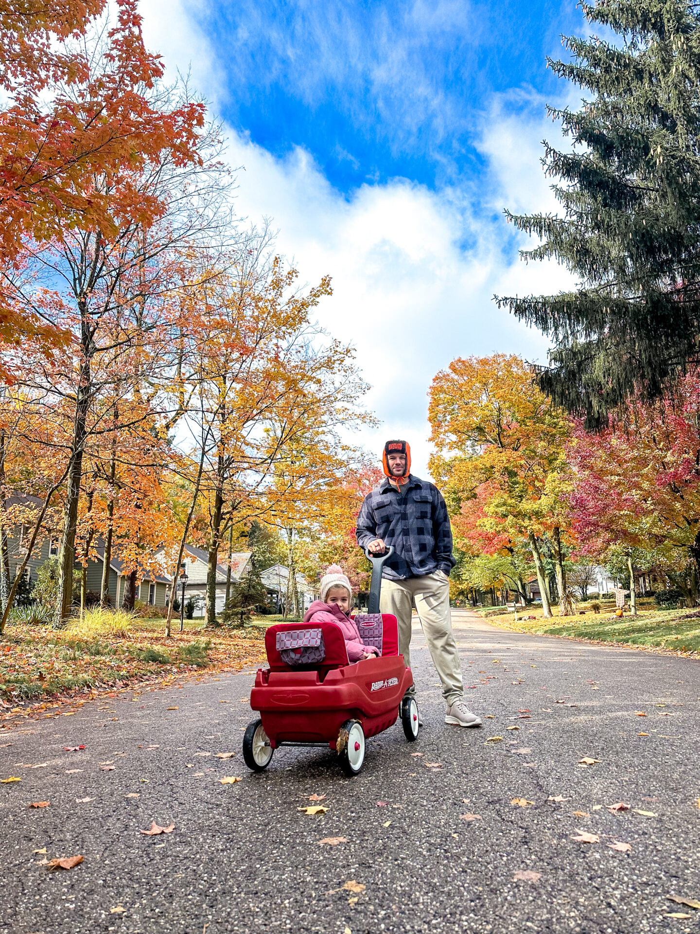 fall family bucket list by lifestyle blogger Angela Lanter fall family foliage walk Matt Lanter