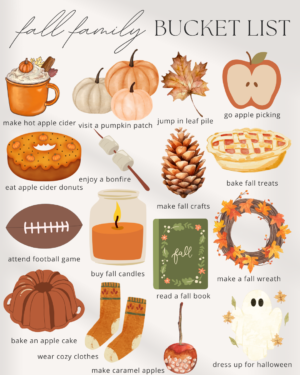 fall family bucket list by lifestyle blogger Angela Lanter