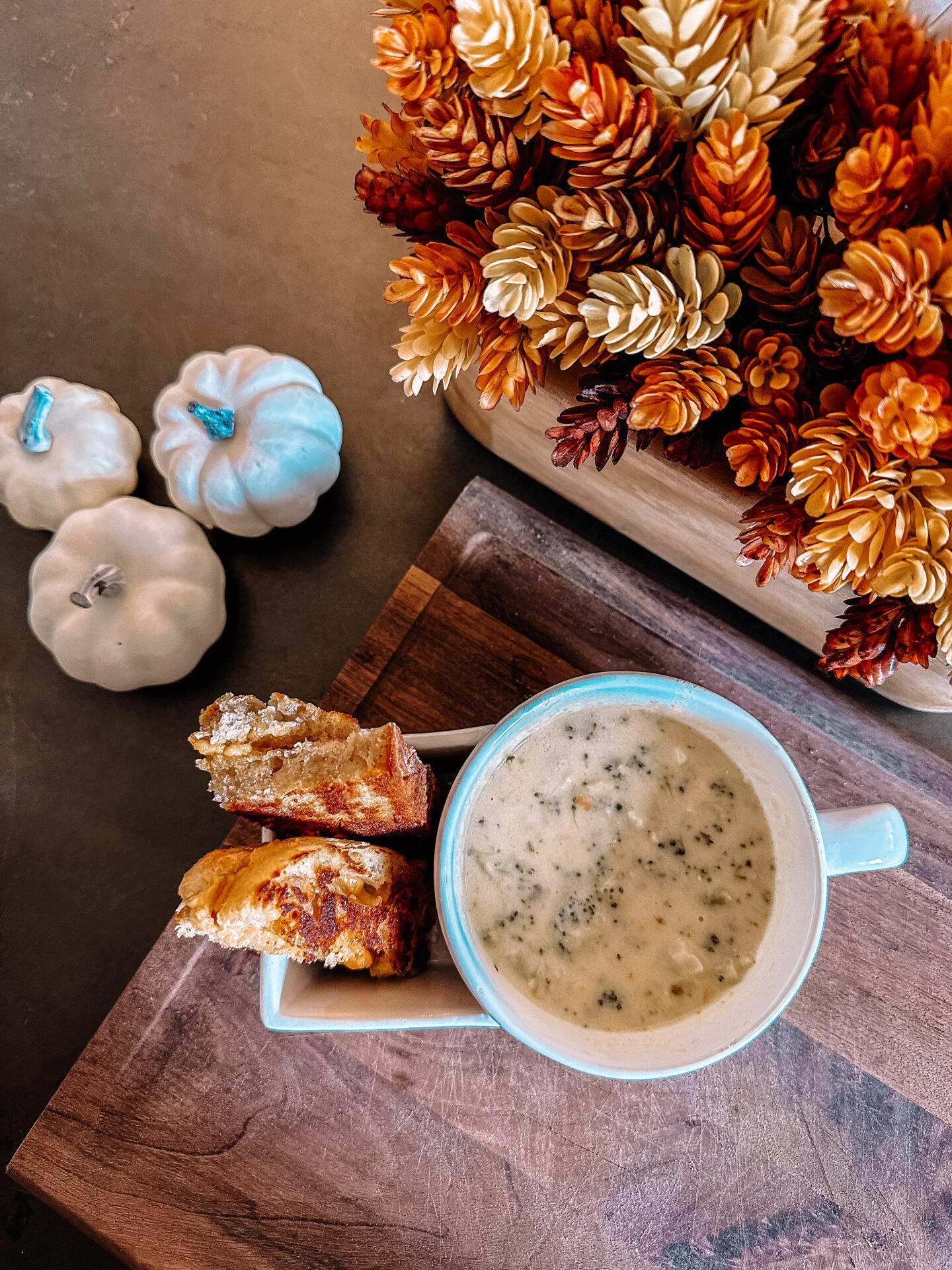 fall family bucket list by lifestyle blogger Angela Lanter homemade broccoli cheddar soup recipe