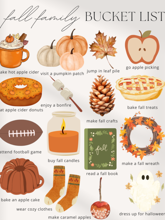 fall family bucket list by lifestyle blogger Angela Lanter