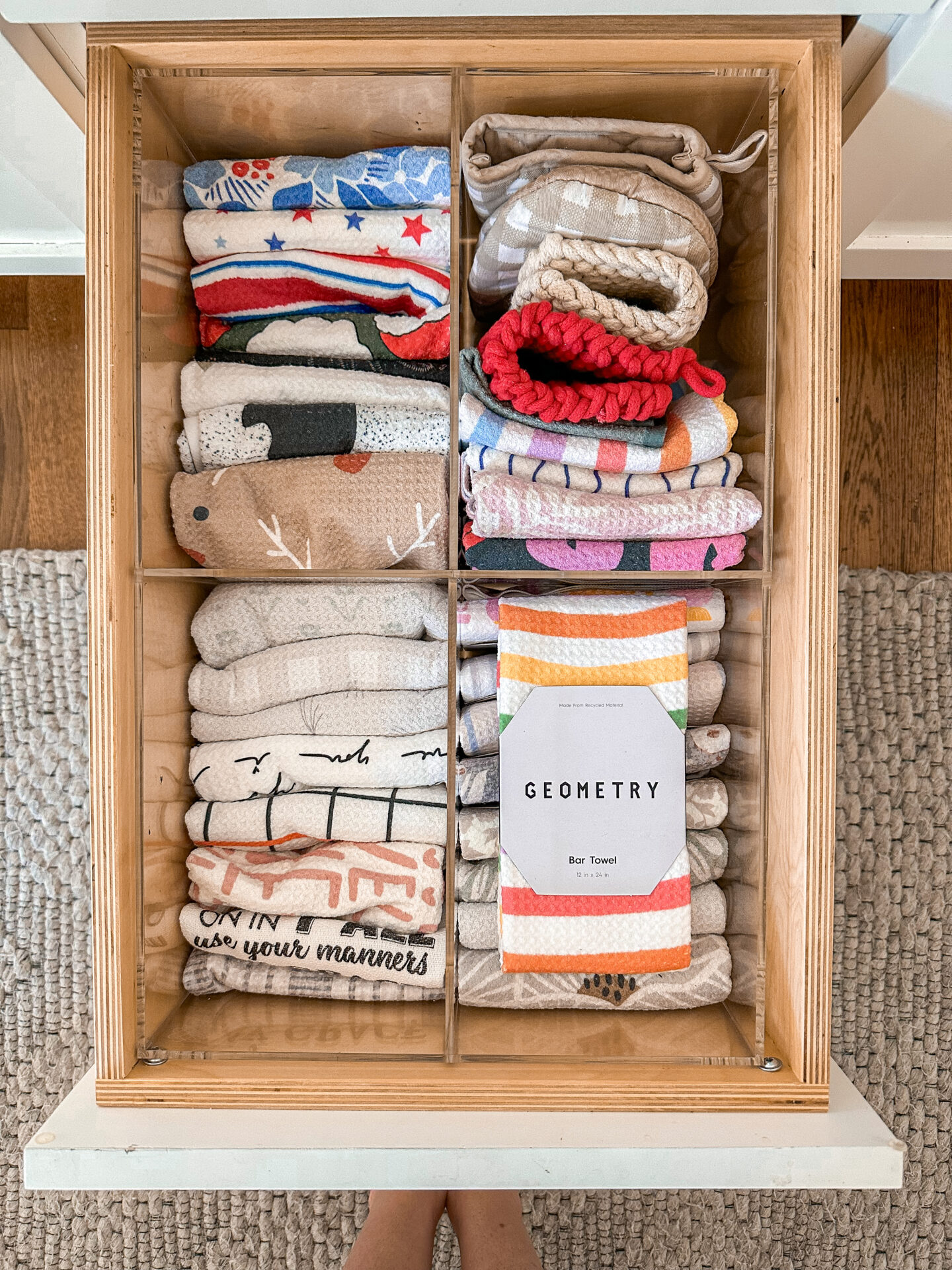 Geometry towels and why I love them by lifestyle blogger Angela Lanter