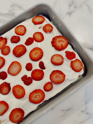 Easy Strawberry Shortcake Recipe with Cake Mix by food blogger Angela Lanter